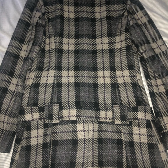 Women’s coat color is black, gray and purple. Very cute button details. - Picture 2 of 3